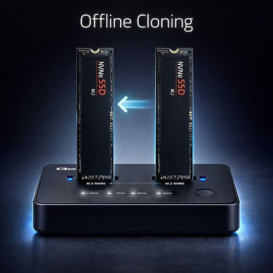 Qoltec Docking Station for PCIe Hard Disks with USB-C Connection 52366
