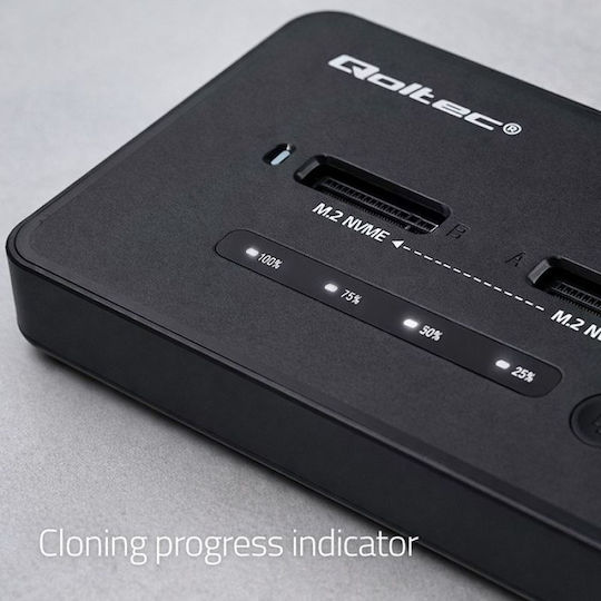 Qoltec Docking Station for PCIe Hard Disks with USB-C Connection 52366