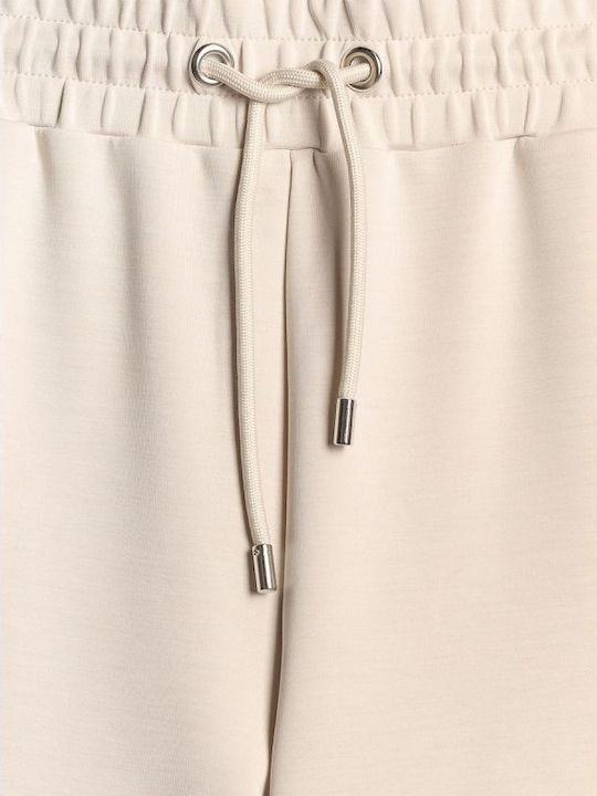Damen Hohe Taille Shorts Beige