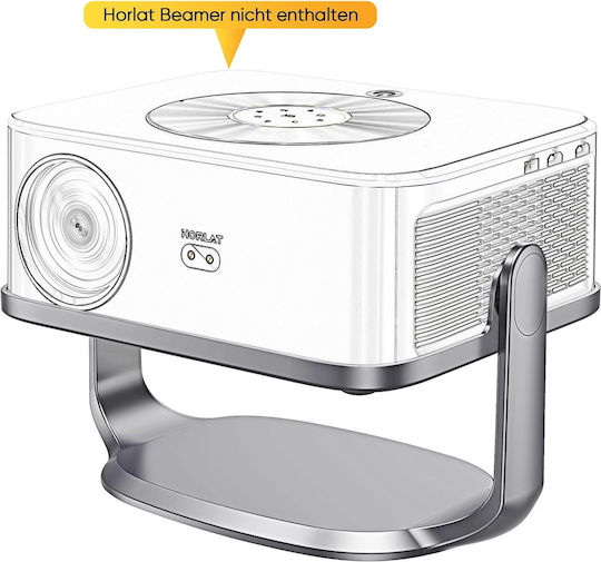 Horlat Projector Stand Mobile Base 90° Rotation Silver