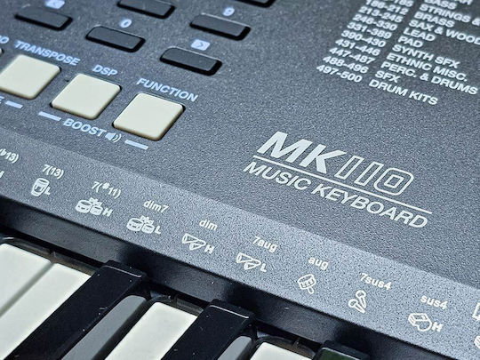 Medeli Αρμόνιο MK110 με 61 Δυναμικά Πλήκτρα με Αναλόγιο Μαύρο