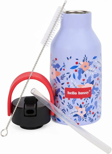 Hello Hossy Kids Water Bottle Thermos Blue 350ml