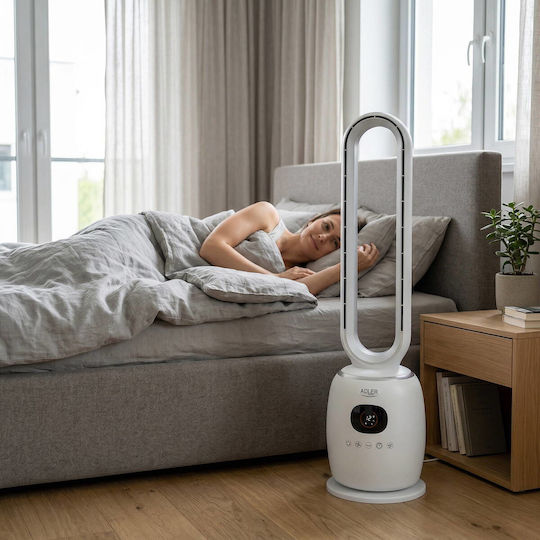 Adler Ventilator Fără Palete 60W cu Telecomandă Alb