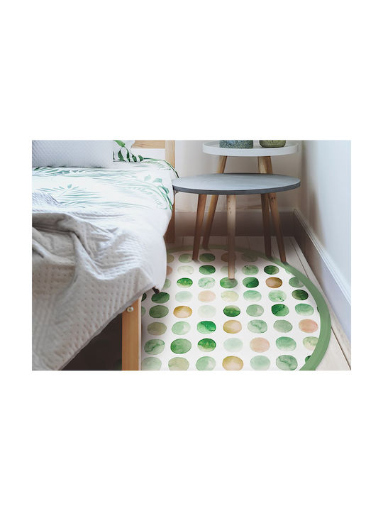 Tulup Tulup Wohnzimmer Teppich Rund Grüne 70cm