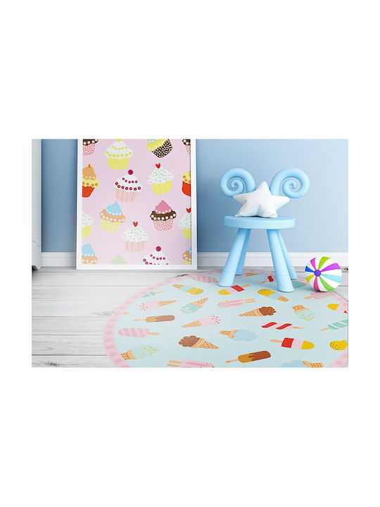 Tulup Tulup Wohnzimmer Teppich Rund Bunte 70cm