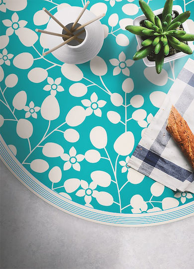 Tulup Non-Slip Round Blue Rug Φ50cm