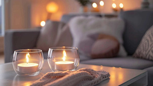 Aura Glass Aromatic Tealights In White Colour 100 Pieces