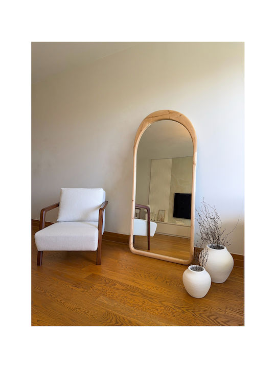 SteweHome SteweHome Boden- oder Standspiegel Oval mit Holzrahmen 180x80cm