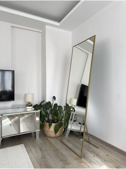 SteweHome Огледало със Златна Метална Рамка 180x80см