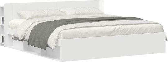 vidaXL Wooden Bed Headboard White 215x80cm