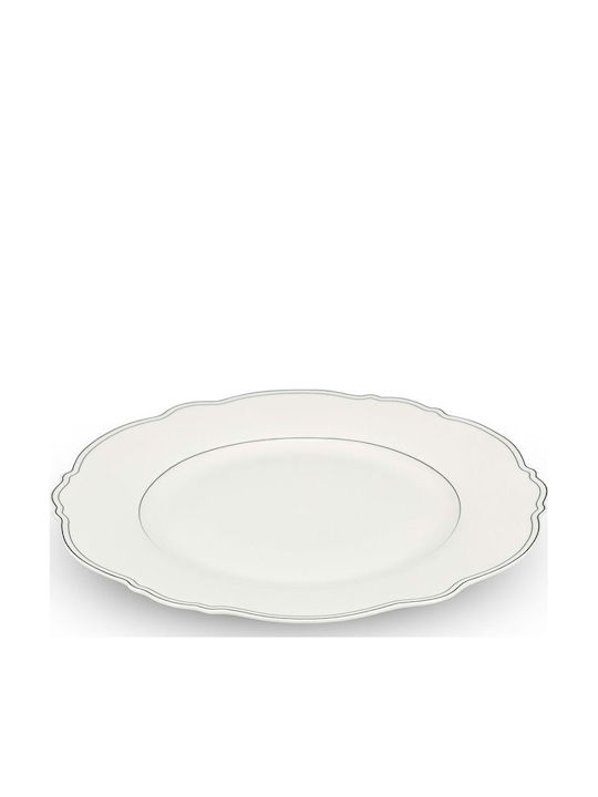 Salt & Pepper Shallow Serving Plate Porcelain Black with Diameter 28cm 2 Pieces