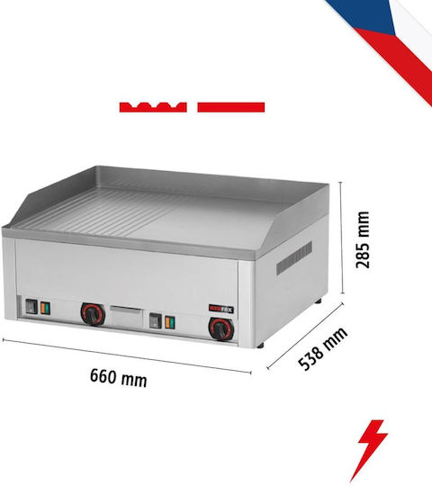 Alfa Frost Плоча За Готвене 6kW С Плоска И Ребреста Плоча