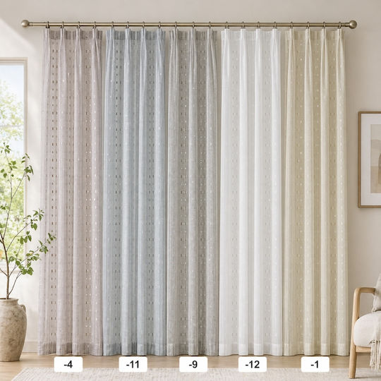 My Home Luxury Vorhang mit Bleistiftfalten Grau 270x280cm
