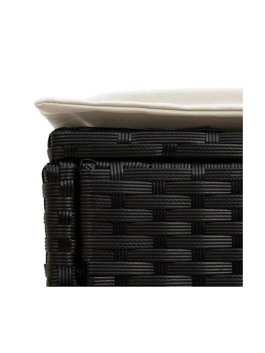 Σκαμπό Rattan Μαύρο 2τμχ 38x38x45cm Σκαμπό Rattan Μαύρο 2τμχ 38x38x45cm
