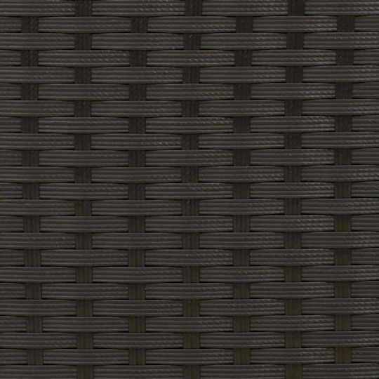 Garden Stool Cube Outdoor Rattan with Cushion Black 2 Pieces 38x38x45cm
