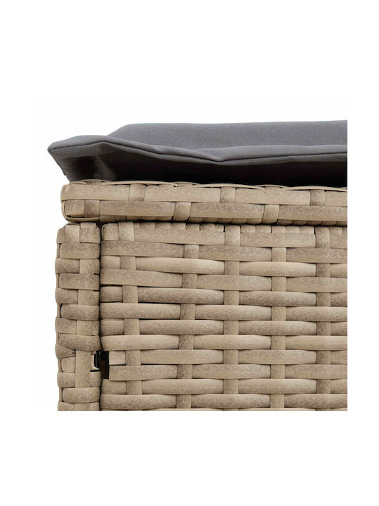 Scaun De Exterior Rattan Bej Și Gri Deschis 80x38x42cm Scaun De Exterior Rattan Bej Și Gri Deschis 80x38x42cm