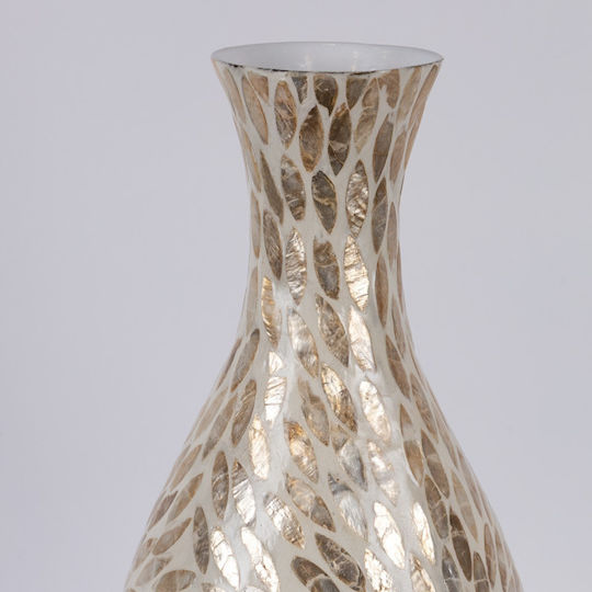 Decorative White Vase 19xH63cm