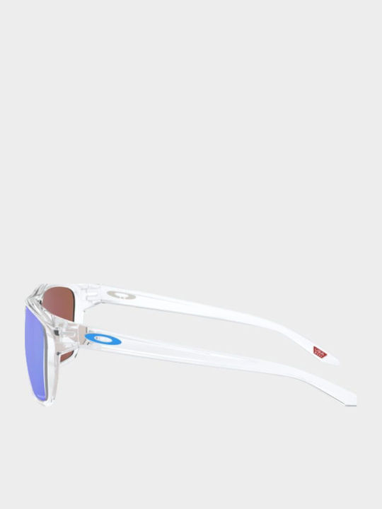 Oakley Men's Sunglasses with White Frame and Transparent Mirror Lens OO9448-04
