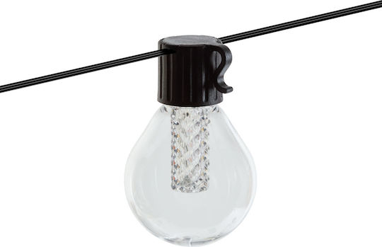 Set 15 Lămpi Solare Suspendate Ghirlandă 1.5W Bluetooth cu Fotocelulă și Telecomandă IP65