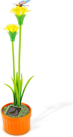 Lampă Solară Floare Alb Cald cu Fotocelulă IP44 8x8x32cm