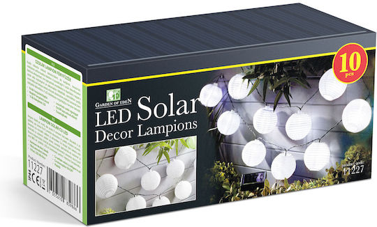 Lustră Solară Ghirlandă Alb Rece 6000K cu Fotocelulă IP44