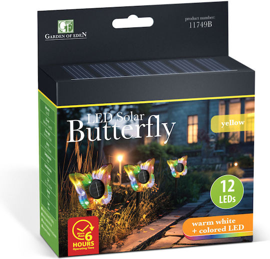 Lampă Solară Floare cu Lumină Alb Cald IP44 13x6.5x23.5cm