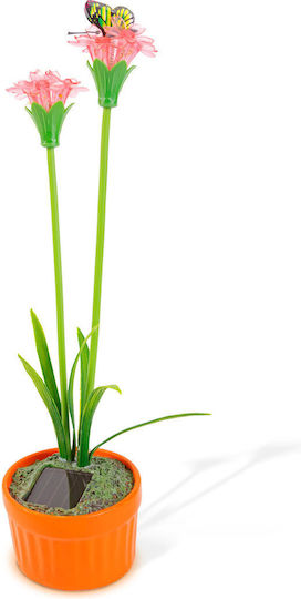 Lampă Solară Floare Roșie cu Fotocelulă IP44 8x8x32cm
