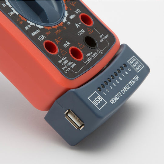 Digital Multimeter 2 In 1 Rj45 Rj11 Usb Cable Tester 600v 10a Diode Test Continuity