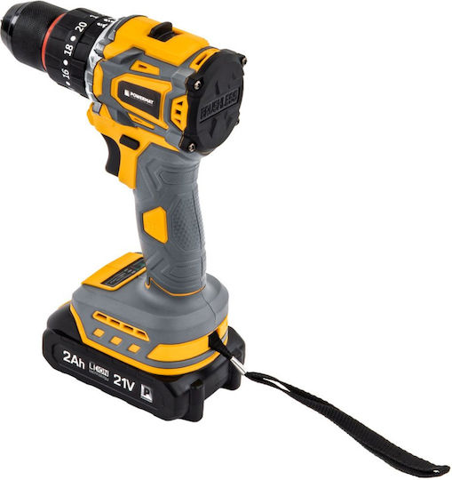Powermat PM-WA-21V-2M Ударна Отвертка На Батерия Безчетков 21V 2x2Ah