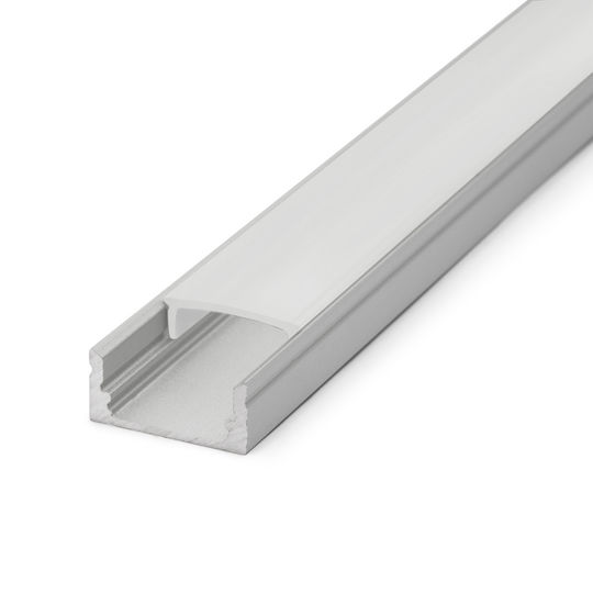 Profil De Aluminiu Led 1m Canal U 17x8mm Bandă Led Max 11mm Răcire Protecție