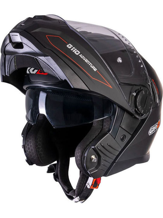 Garibaldi FG110 Flip-Up με Sun Visor ECE 22.06 Matt Black/Red