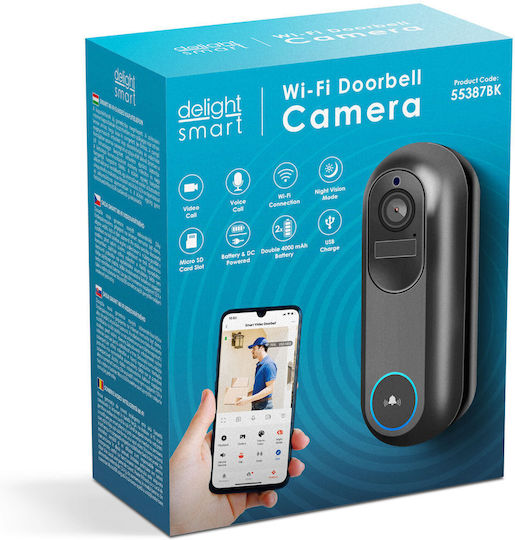 Wireless Door Bell Wi-Fi Blue