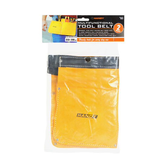 Centură Suport Pentru Unelte Din Piele 2 Buzunare Mari Organizator Pentru Talie Unelte 35x20 Cm