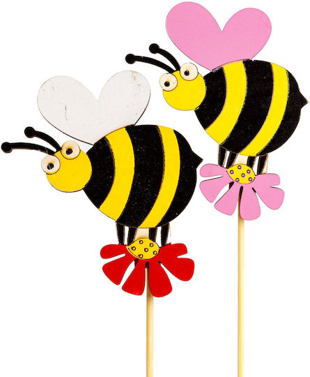 Garden Bee Decoration On A Stick Decorative Figurine Pot Garden 33 Cm Ornament