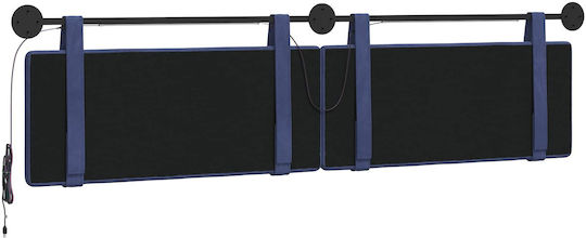 vidaXL Stoff-Kopfstütze für Bett Blau 210x55cm