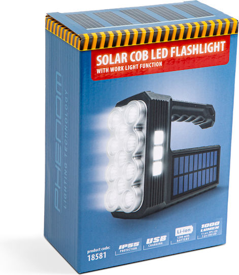 Făclie LED Reîncărcabilă IP55 cu Luminozitate Maximă 1000lm
