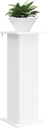 vidaXL Suport Ghiveci Lemn Alb 30.5x30x80.5 cm