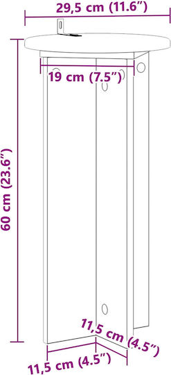 vidaXL Ανθοστήλες Ξύλινες Γκρι 29.5x29.5x60εκ. 2τμχ