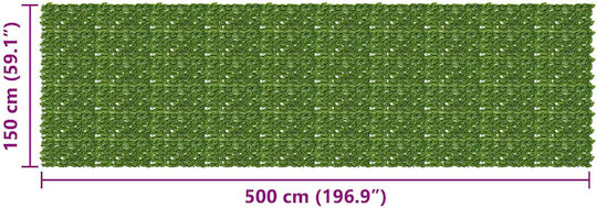 Vidaxl Folding Balcony Screen Leaves Green Yellow