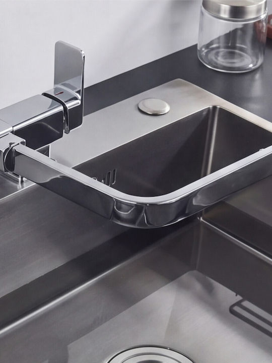 Stocco U-Shaped Kitchen Faucet Counter Silver