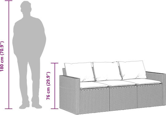 Set Sala De Mese Pentru Exterior 2 Piese Gri Cu Perne