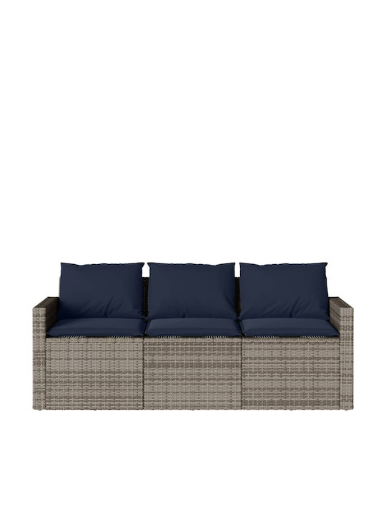 Garden & Outdoor Furniture Sets Dining Room Set 2 Pieces Gray with Pillows