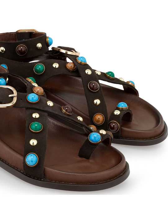Women's Flat Sandals Brown