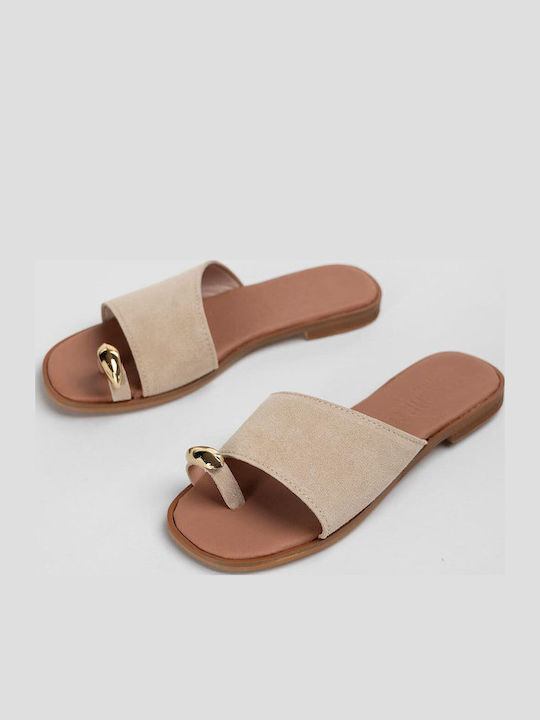 Women's Beige Flat Sandals