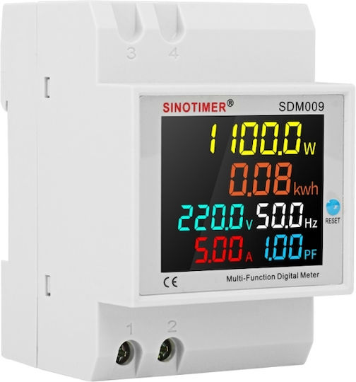 Sinotimer Instrument de Măsură pentru Panou Electric Digital pe Șină Monofazat