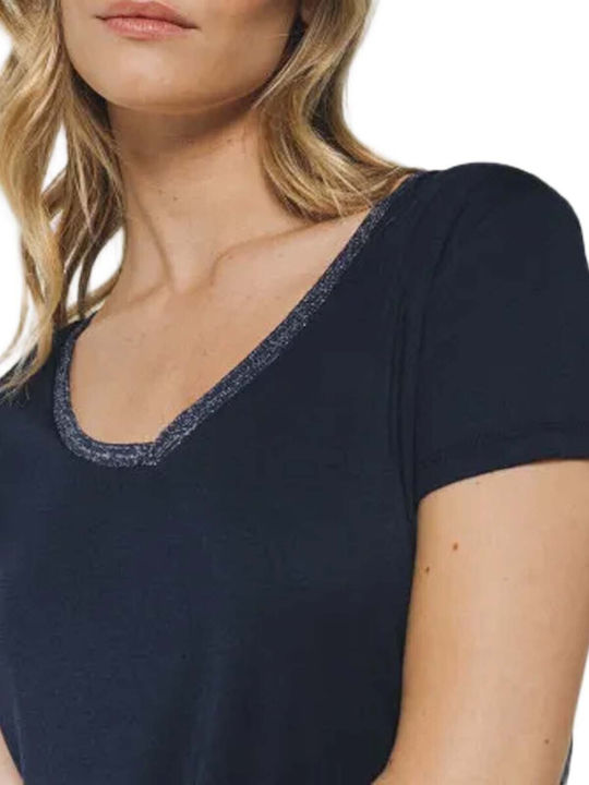 Women's T-shirt Blue 67CB2TS805 Blue Dark