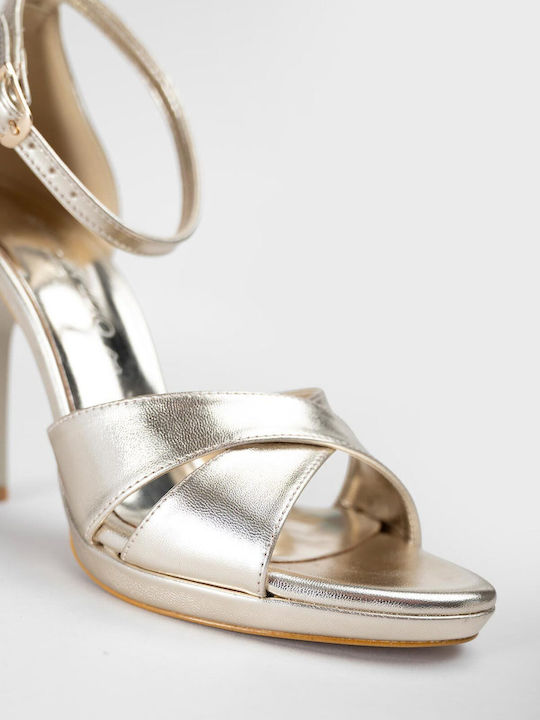 Leather Gold Sandals