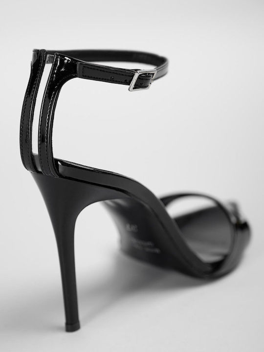 Patent Leather Black Sandals