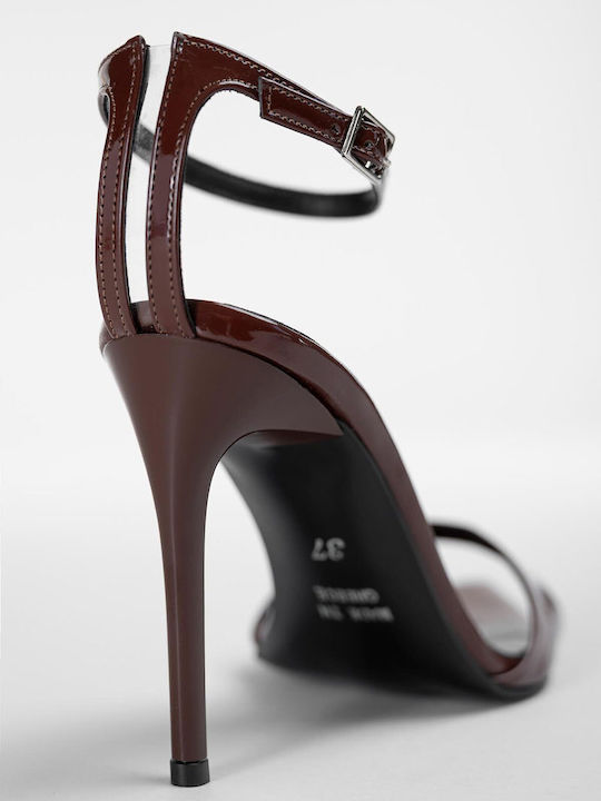 Patent Leather Brown Sandals