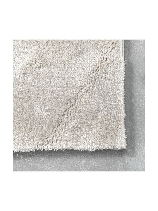Deluxe Living Room Rug Rectangular Furry Ecru 80x130cm